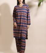 Blue everyday wear cotton co-ord set for women
