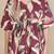 Wine floral printed cotton kaftan co-ord set for women