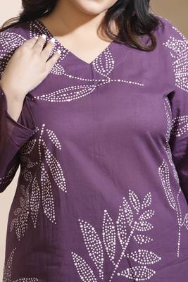 Purple everyday wear cotton co-ord set for women 4