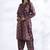 Wine everyday wear cotton co-ord set for women