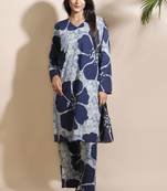 Blue everyday wear cotton co-ord set for women