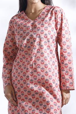 Pink everyday wear cotton co-ord set for women 4