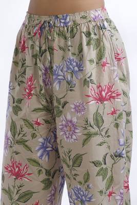 Cream everyday wear cotton co-ord set for women 5