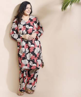 Black everyday wear cotton co-ord set for women 2