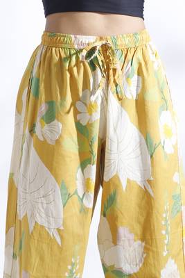 Yellow everyday wear cotton co-ord set for women 5