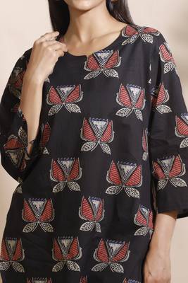 Black everyday wear cotton co-ord set for women 3