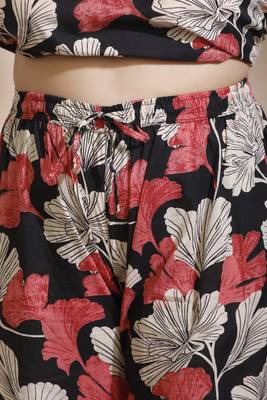 Black everyday wear cotton co-ord set for women 5