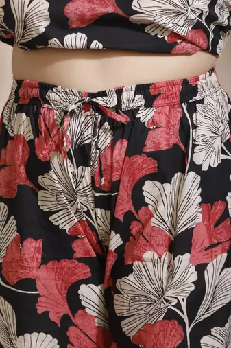 Black everyday wear cotton co-ord set for women