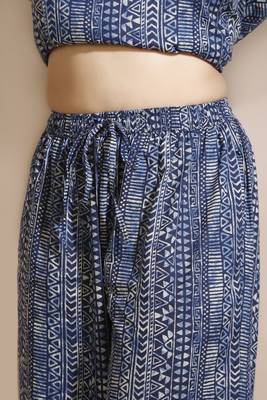 Blue everyday wear cotton co-ord set for women 4