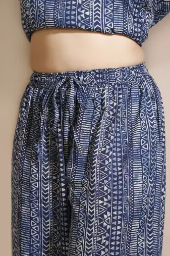 Blue everyday wear cotton co-ord set for women