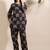 Black everyday wear cotton co-ord set for women
