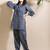 Blue everyday wear cotton co-ord set for women