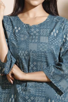 Green everyday wear cotton co-ord set for women 3