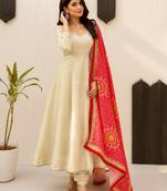 Summer special printed maslin embroidered kurti pant dupatta set