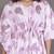 Pink motif printed cotton kaftan co-ord set for women