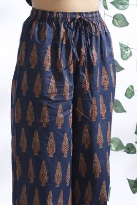 Blue everyday wear cotton co-ord set for women 4