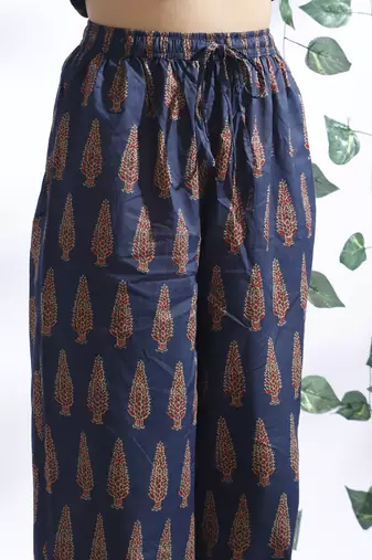 Blue everyday wear cotton co-ord set for women