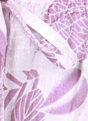 Pink motif printed cotton kaftan co-ord set for women 5