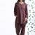 Red everyday wear cotton co-ord set for women