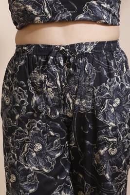 Black everyday wear cotton co-ord set for women 4
