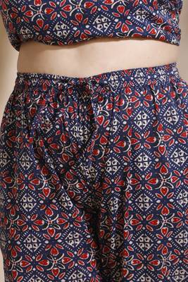 Blue everyday wear cotton co-ord set for women 3