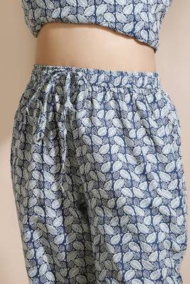 Blue everyday wear cotton co-ord set for women 3