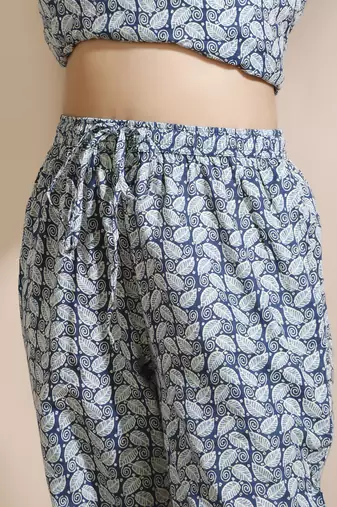 Blue everyday wear cotton co-ord set for women
