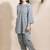 Blue everyday wear cotton co-ord set for women