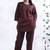 Wine everyday wear cotton co-ord set for women