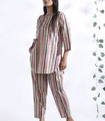 Pink everyday wear cotton co-ord set for women