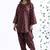 Red everyday wear cotton co-ord set for women