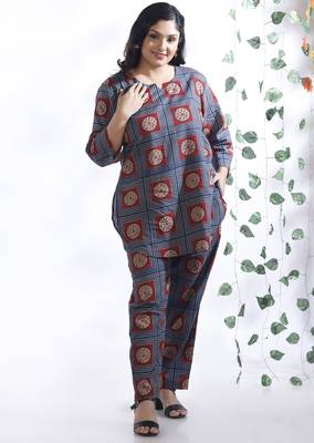 Pink everyday wear cotton co-ord set for women 1