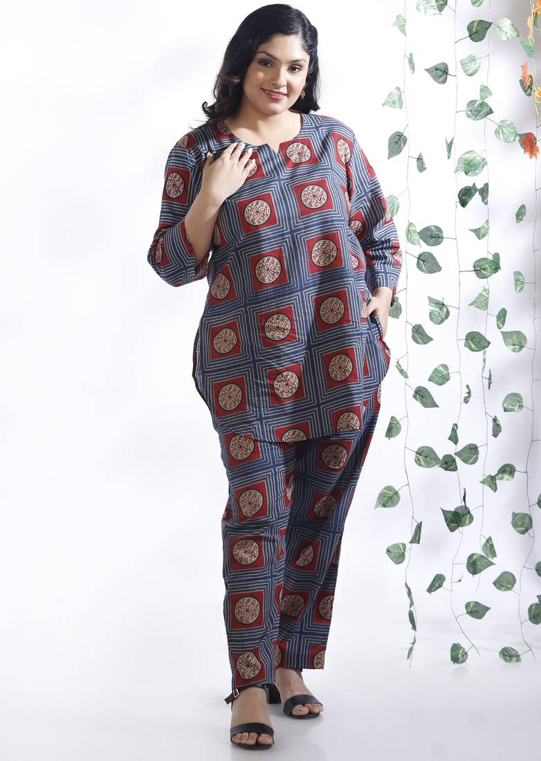 Pink everyday wear cotton co-ord set for women
