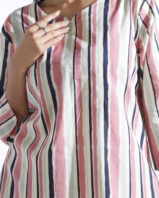 Pink everyday wear cotton co-ord set for women 3
