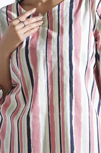 Pink everyday wear cotton co-ord set for women