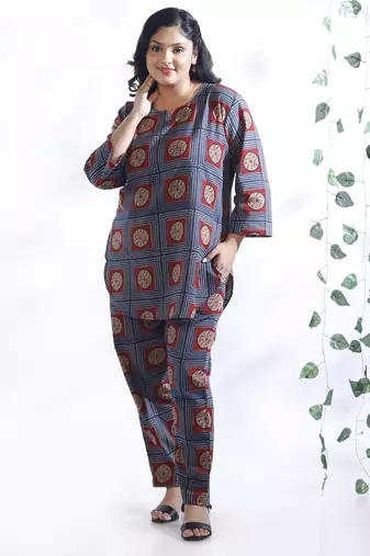 Pink everyday wear cotton co-ord set for women