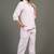 Pink solid cotton co-ord set for women
