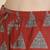 Red geometric printed cotton kaftan co-ord set for women