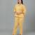 Yellow checks printed cotton co-ord set for women