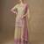 Light yellow georgette embroidered sequins mirror work palazzo suit