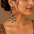 Heritage meenakari polki chand earrings