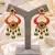 Heritage meenakari polki chand earrings