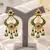 Royal meenakari polki chand earrings
