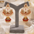 Pearl meenakari kundan jhumki earrings