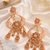 Floral Meenakari Polki Chand Earrings