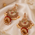 Pearl meenakari kundan jhumki earrings