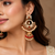 Pearl meenakari kundan jhumki earrings