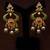 Royal meenakari polki chand earrings