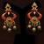 Heritage meenakari polki chand earrings