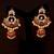 Pearl meenakari kundan jhumki earrings